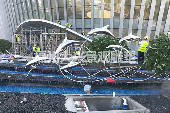长乐市金茂滨海未来城海琢不锈钢雕塑