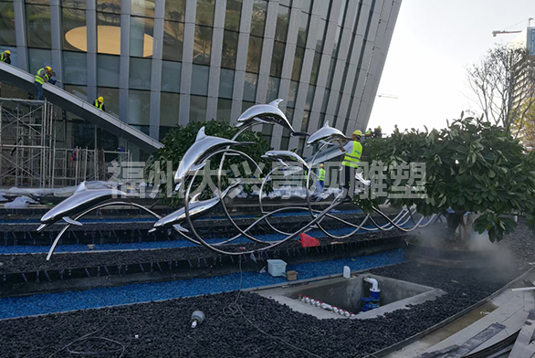 长乐市金茂滨海未来城海琢不锈钢雕塑